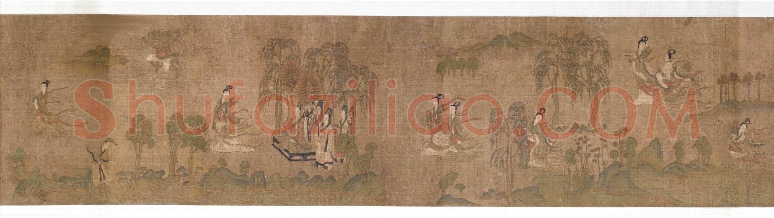 东晋 传世名画 顾恺之(宋摹)洛神赋图 绢本_12