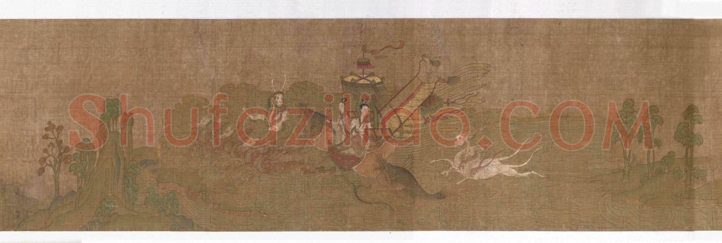 东晋 传世名画 顾恺之(宋摹)洛神赋图 绢本_10