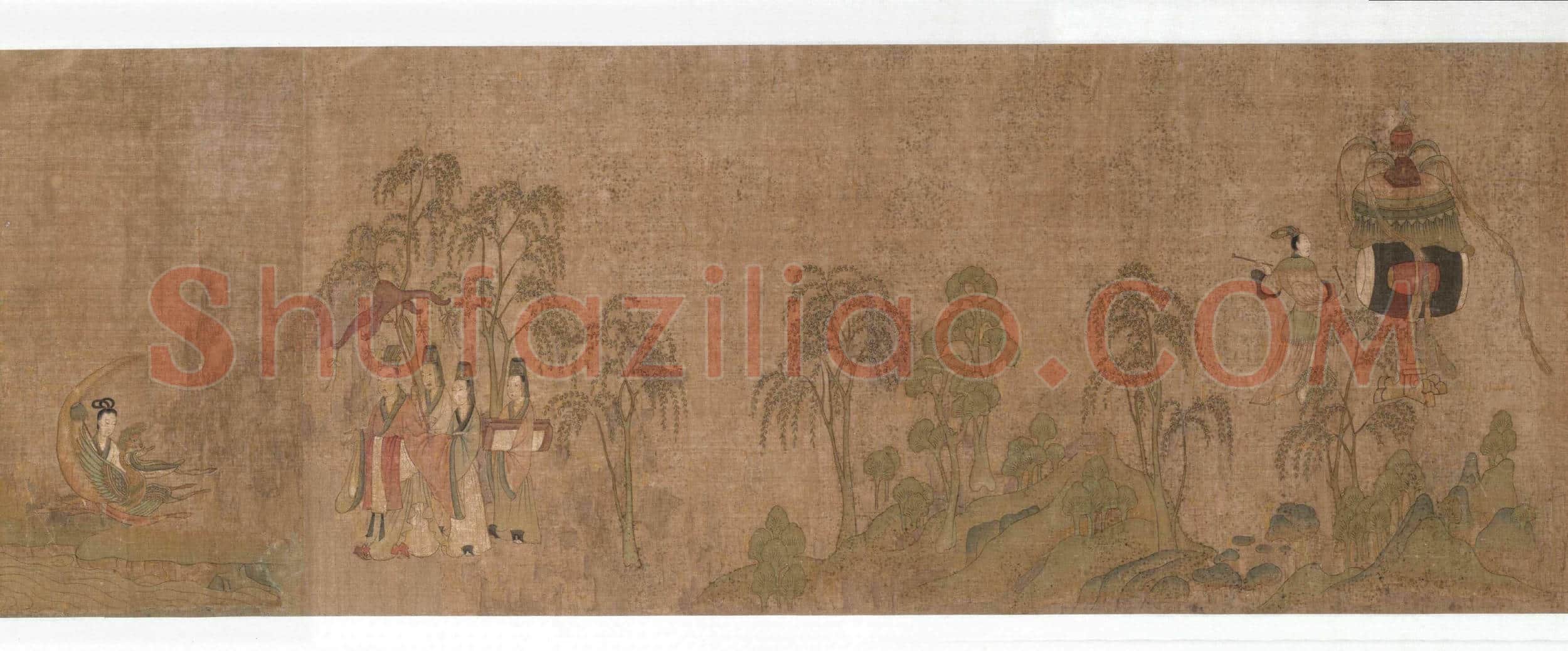 东晋 传世名画 顾恺之(宋摹)洛神赋图 绢本_11